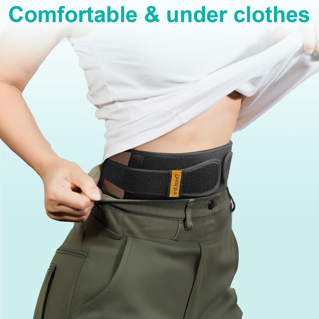Ultra-Thin Breathable Back Brace Belt for Lower Back Pain, Sciatica, Support

