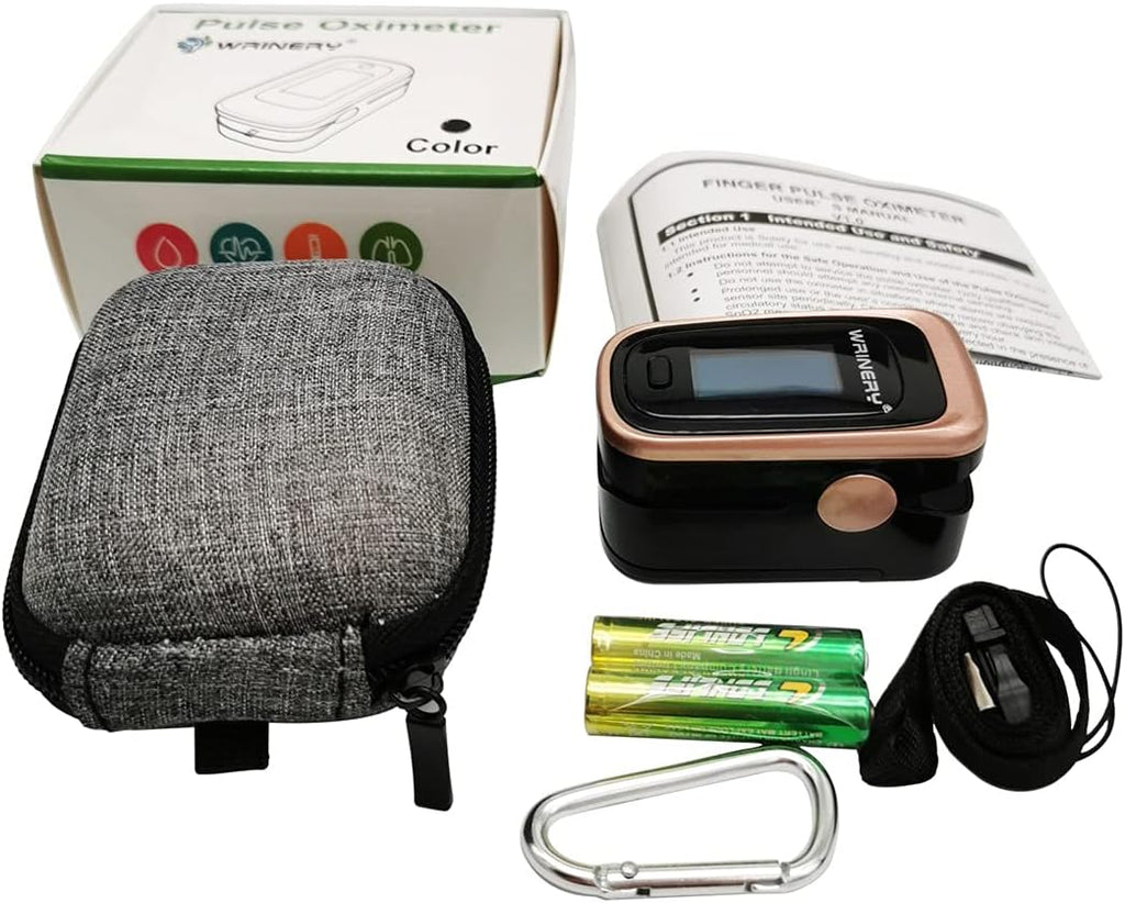 WRINERY Fingertip Pulse Oximeter, Oxygen Saturation Monitor with OLED Display

