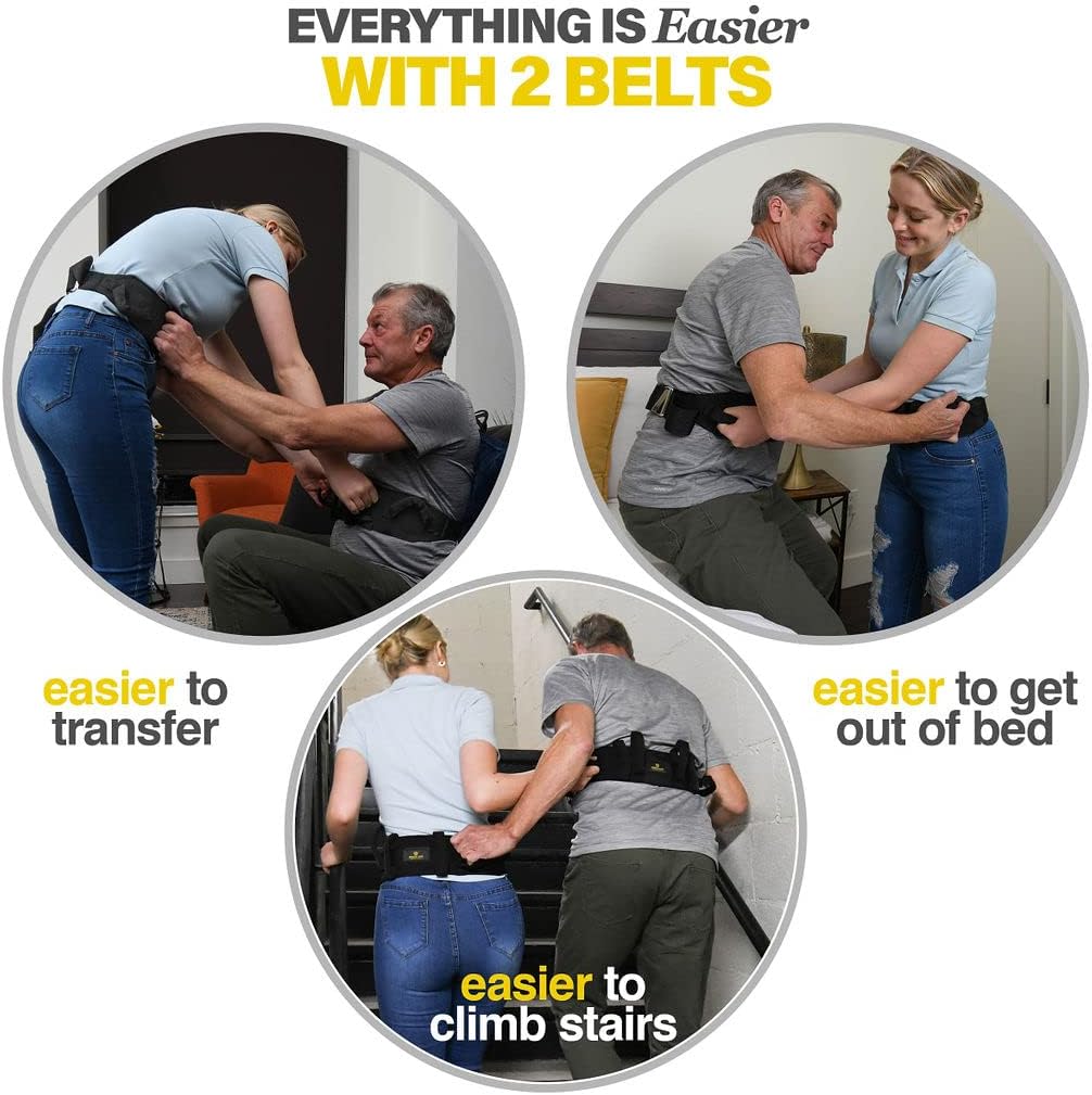 Medical King Gait Belt Transfer Belt with 6 Handles, Quick Buckle, Up to 500 lb

