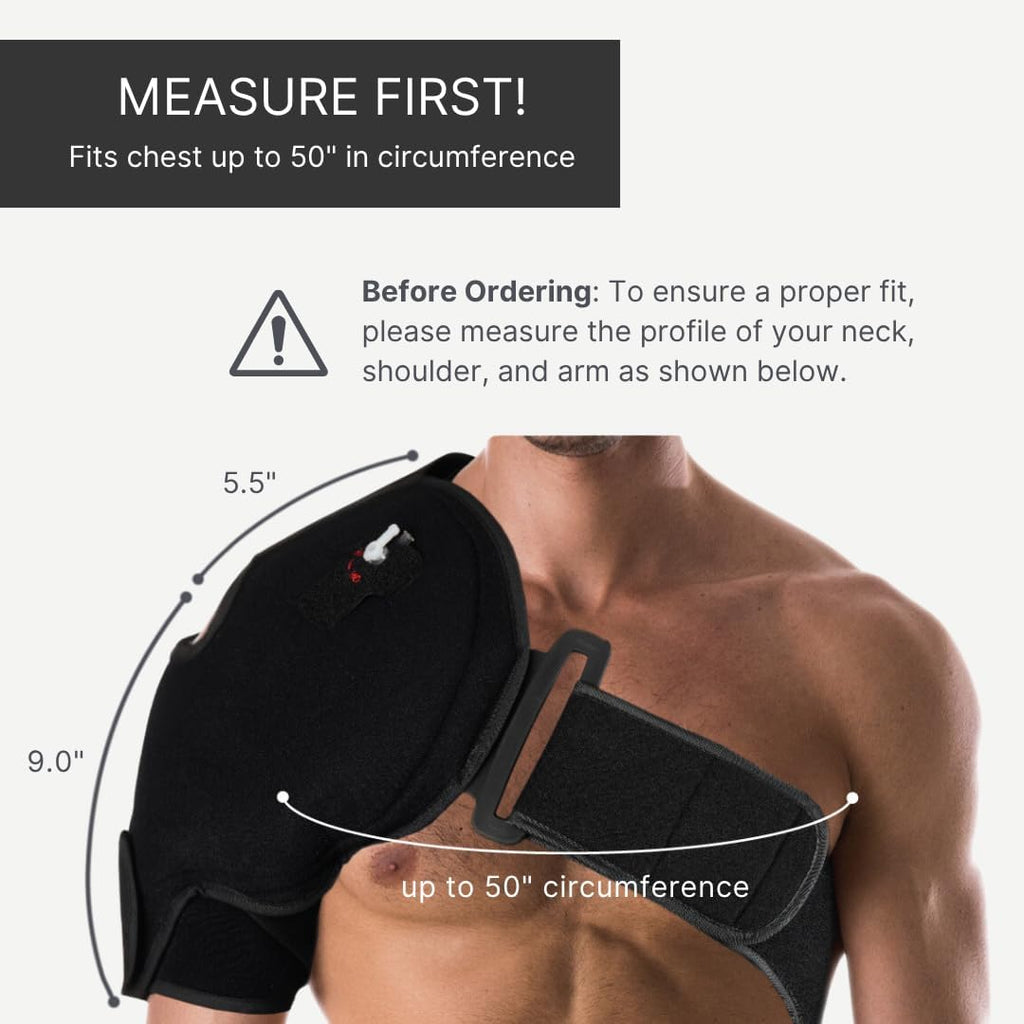 NatraCure Hot/Cold Therapy Shoulder Ice Pack Wrap Brace for Pain Relief

