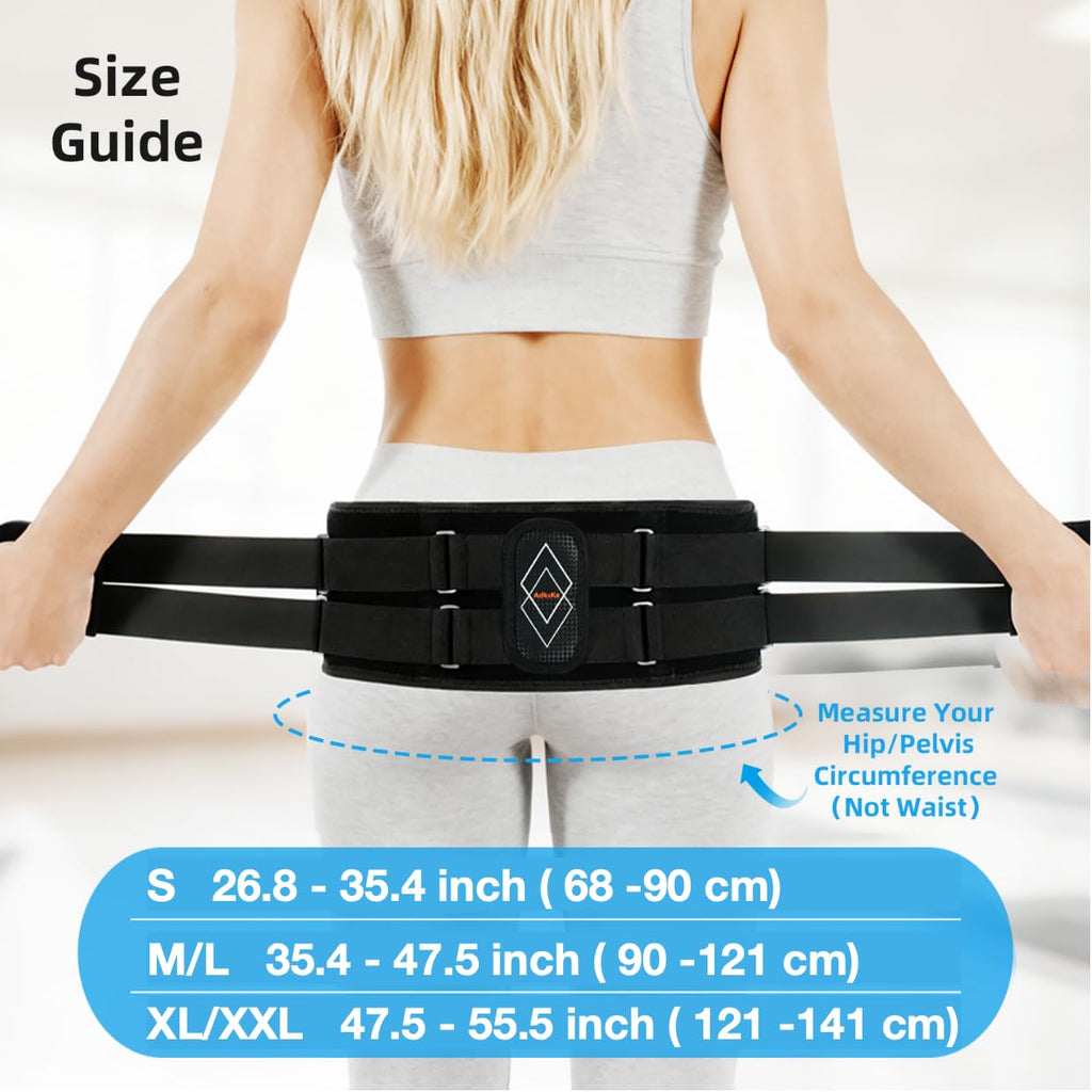 Sacroiliac SI Joint Hip Belt Brace for Women and Men, Lower Back Support

