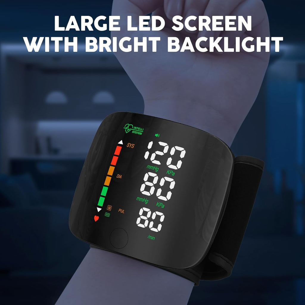 Double Love Wrist Blood Pressure Monitor with Touch Screen LED Display, Carry Case

