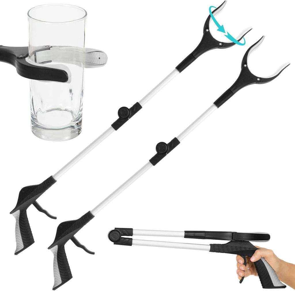 Vive 32 in Folding Grabber Reacher Tool with Rotating Jaw and Comfort Trigger

