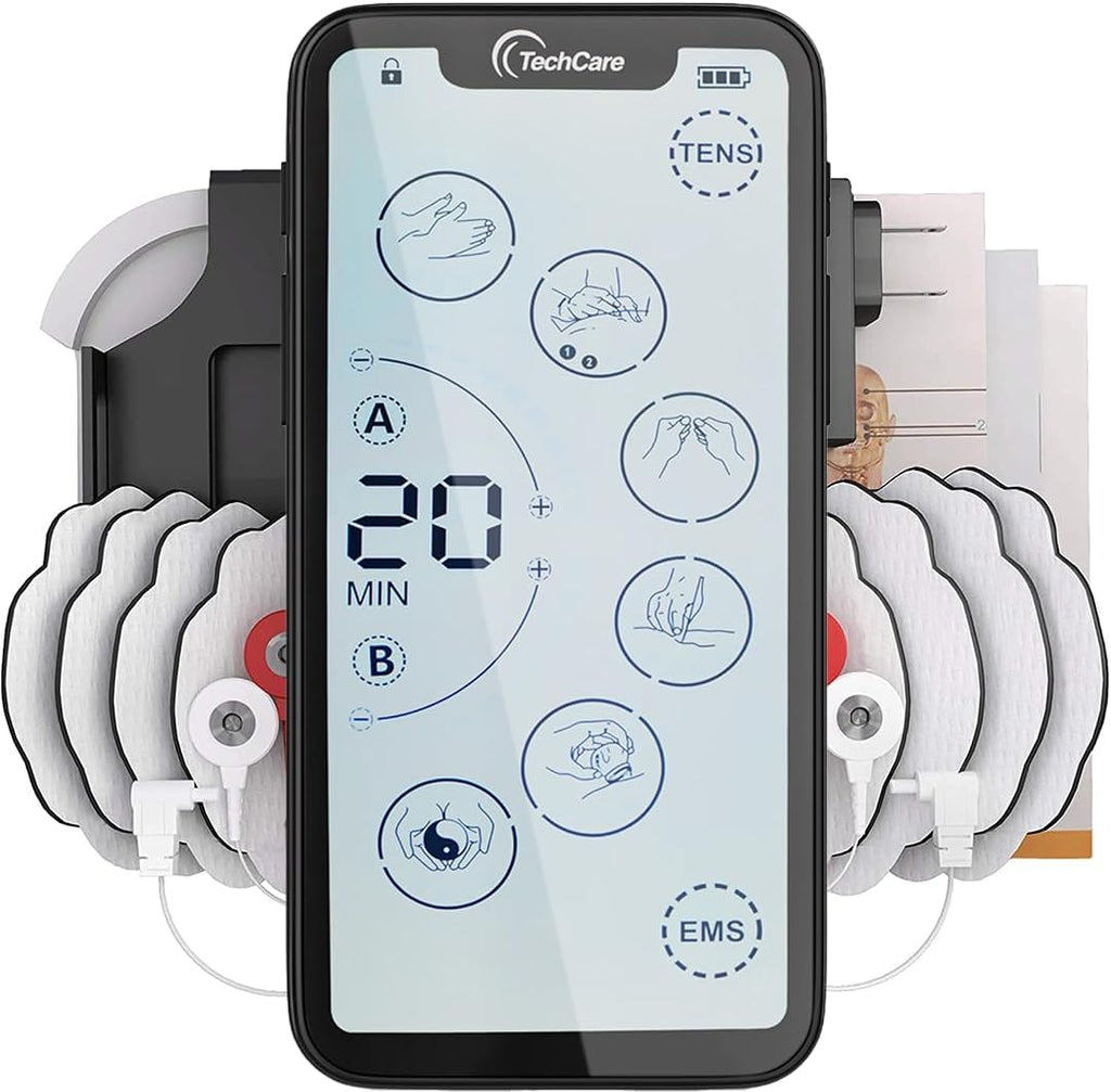 Tehcare Touch X TENS EMS Muscle Stimulator, Dual Channel, Touchscreen, Rechargeable

