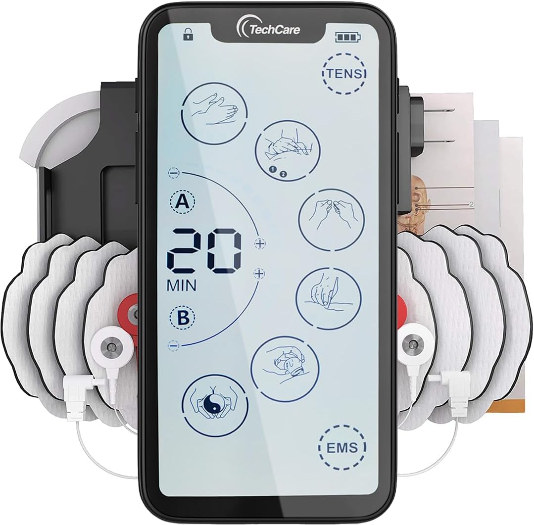 Tehcare Touch X TENS EMS Muscle Stimulator, Dual Channel, Touchscreen, Rechargeable

