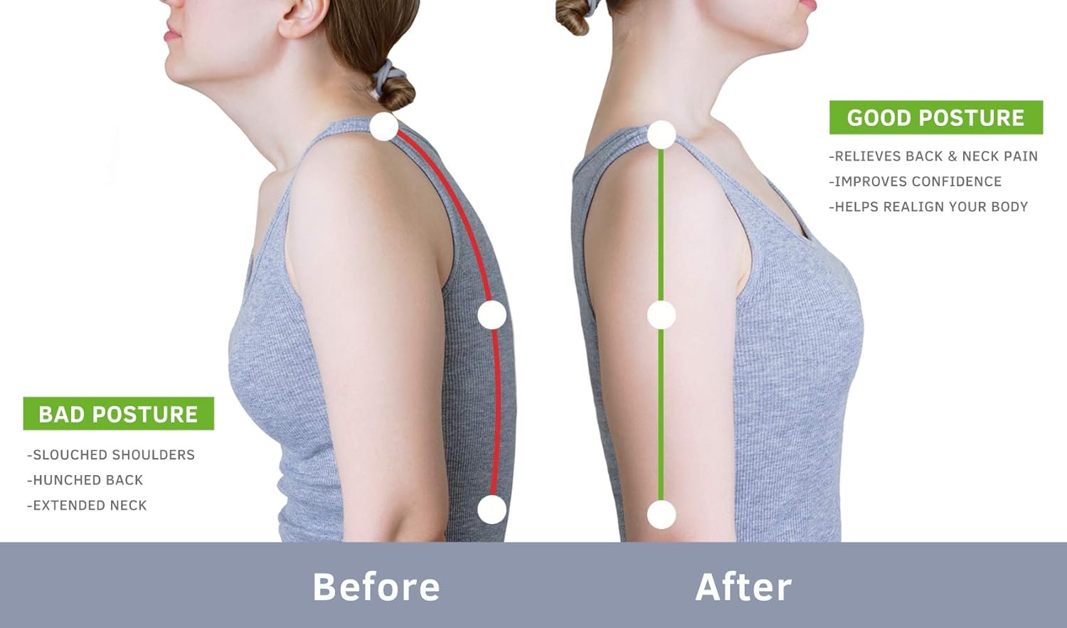 Beibye Upper Back and Headache Pain Relief Back Stretcher Posture Corrector

