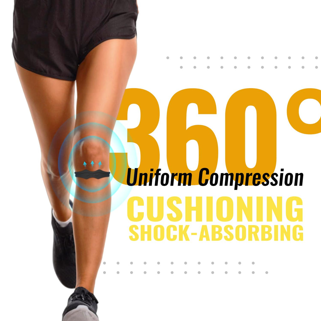 Fit Geno Patellar Tendon Support Knee Brace Strap, Adjustable Patella Band, 2 Pack

