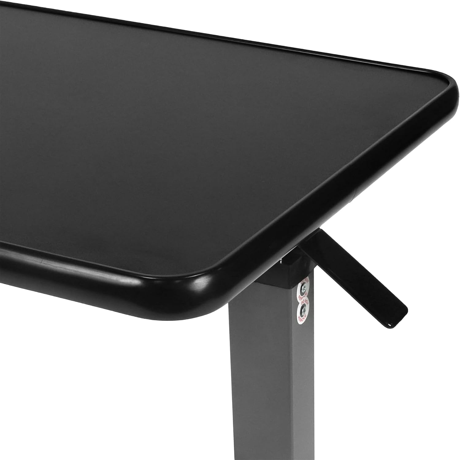 Vaunn Medical Pneumatic Adjustable Overbed Bedside Table with Wheels

