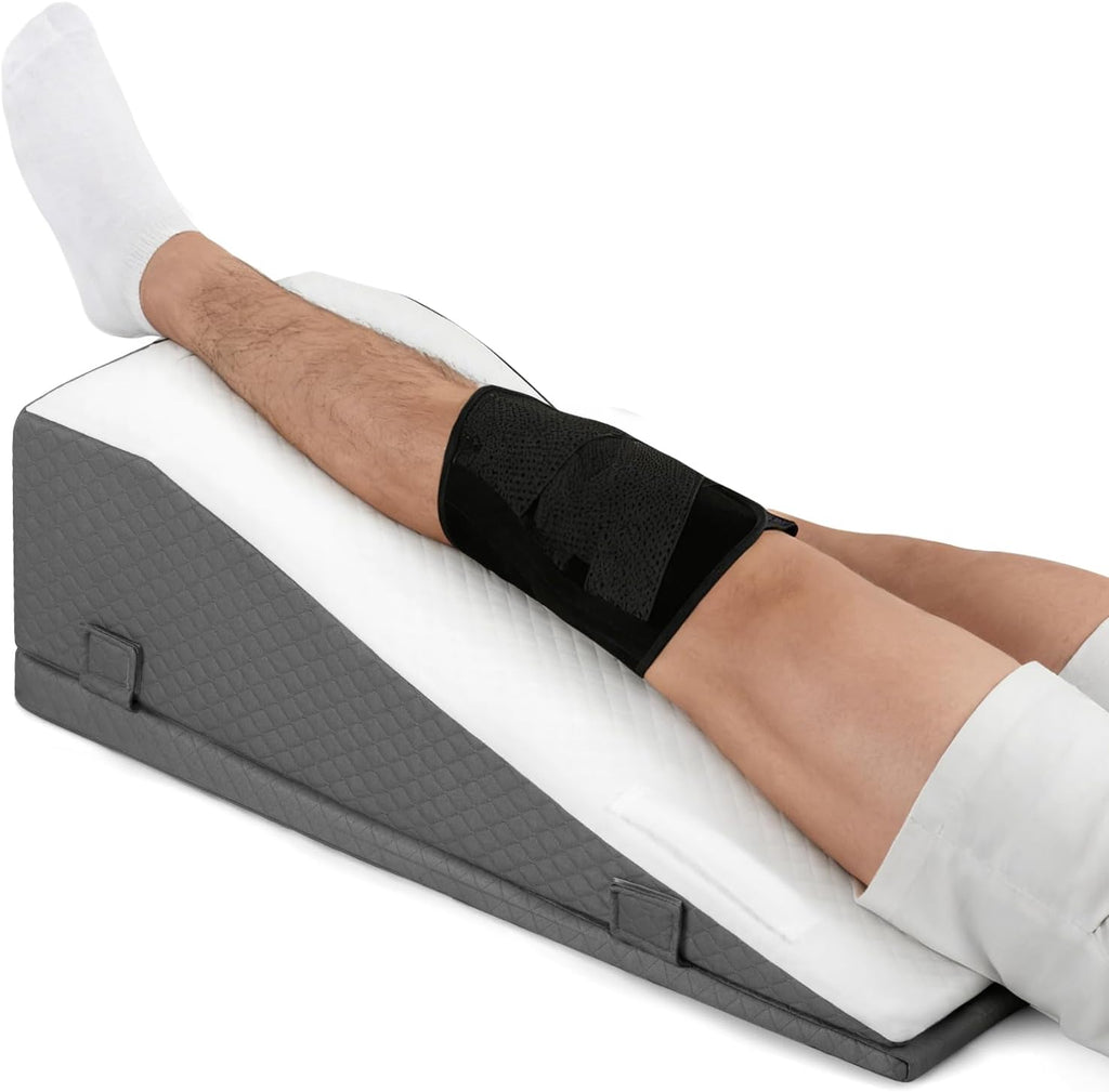 Hapiclody Leg Elevation Wedge Pillow for After Surgery, Knee Replacement Recovery Support

