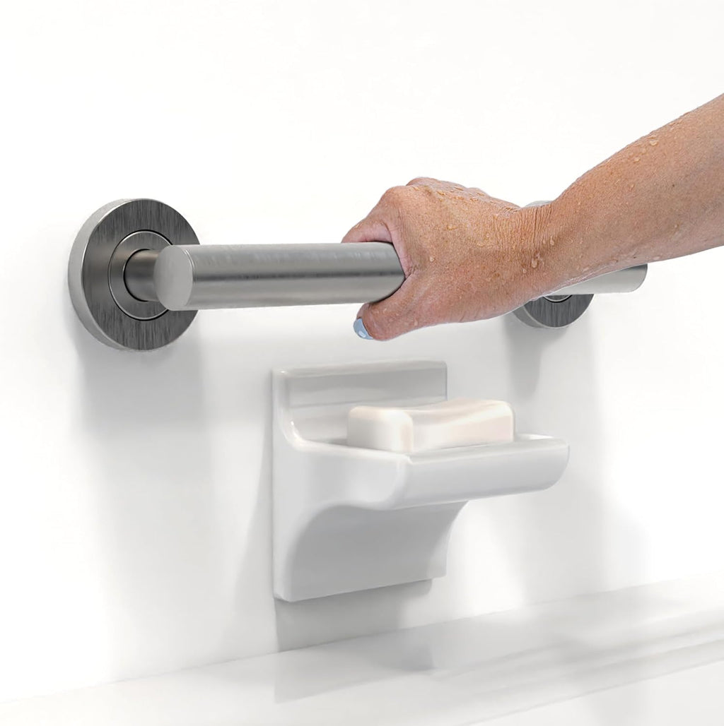 ADA Compliant Stainless Steel Grab Bar for Bathroom Safety, 500 lb Capacity


