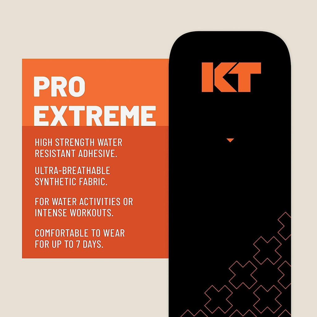 KT Tape PRO Extreme Synthetic Kinesiology Therapeutic Tape, Precut Strips

