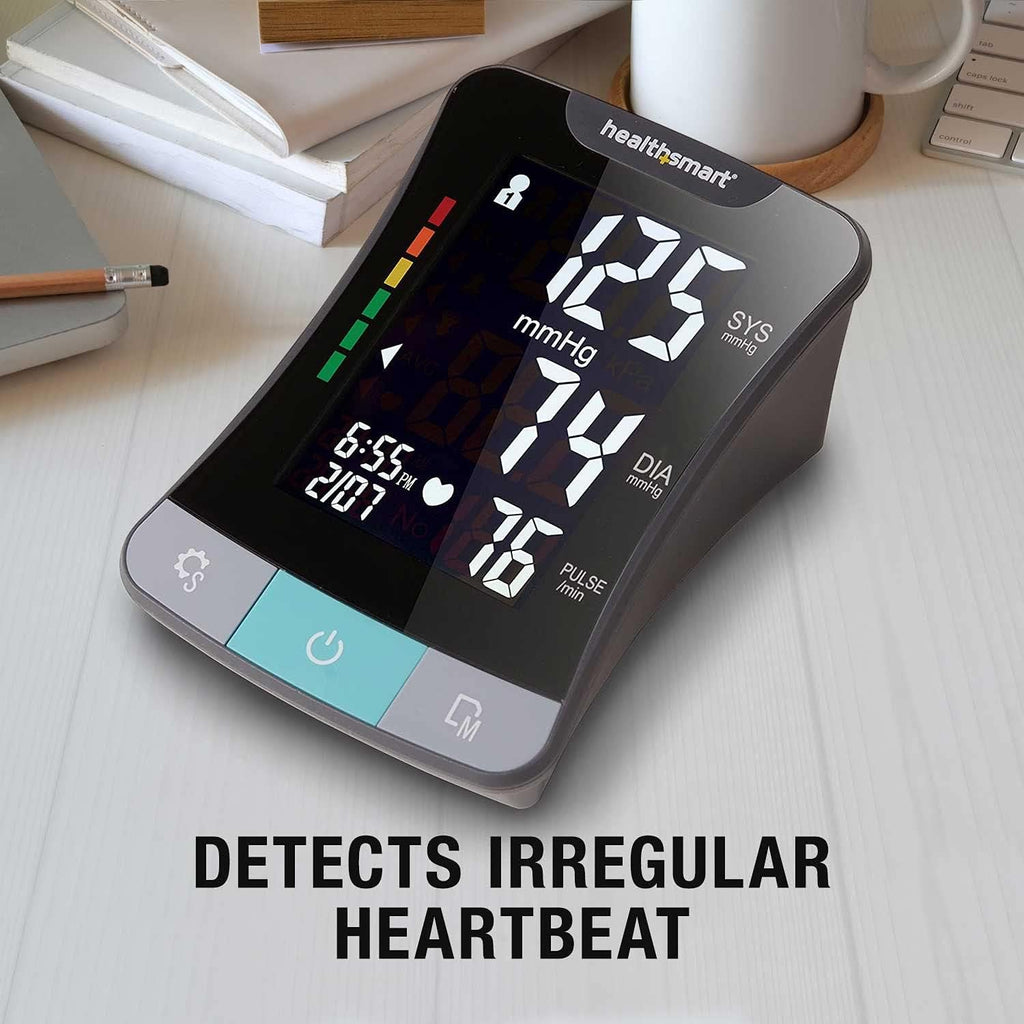 HealthSmart Digital Blood Pressure Monitor with Automatic Cuff, Pulse & Irregular Heartbeat

