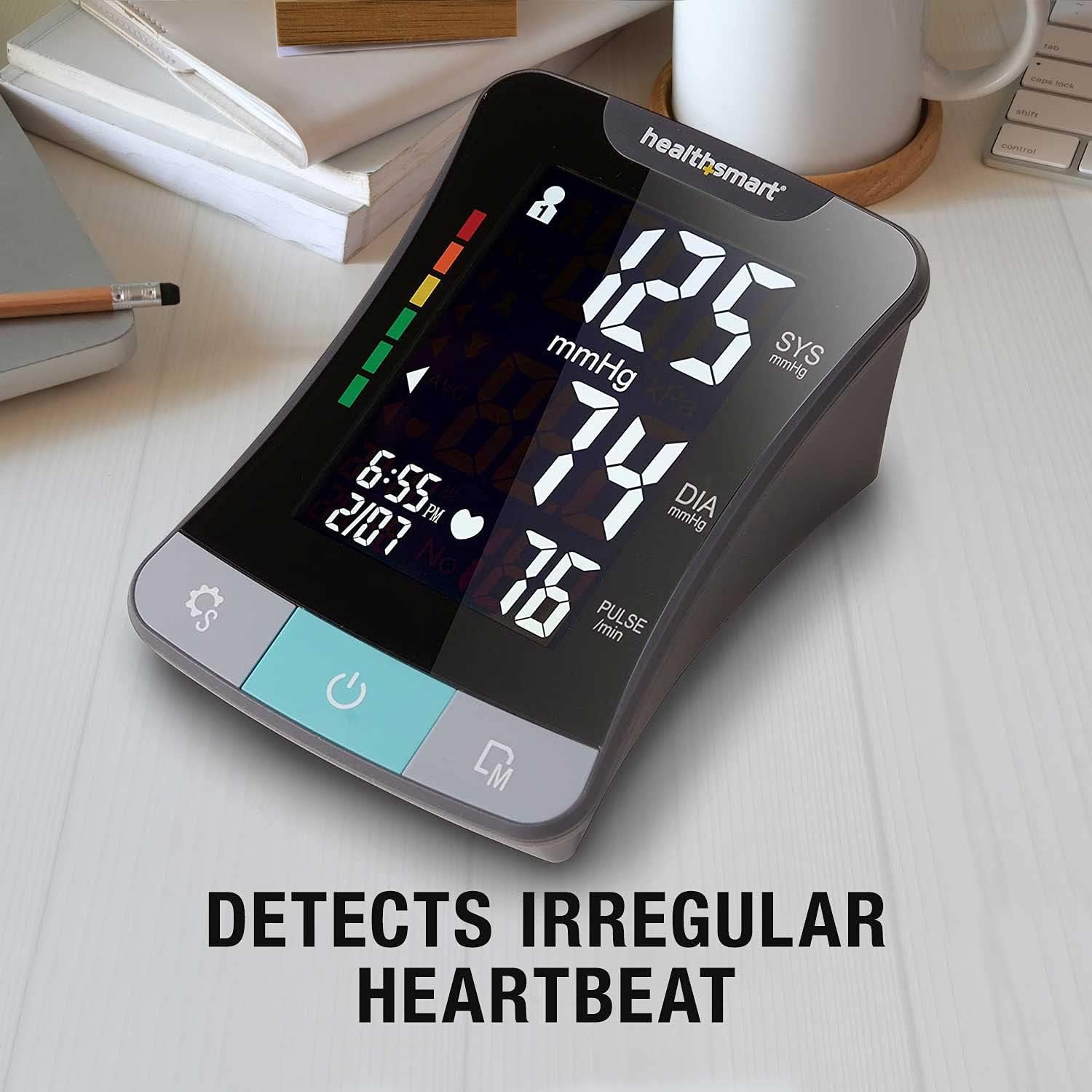 HealthSmart Digital Blood Pressure Monitor with Automatic Cuff, Pulse & Irregular Heartbeat

