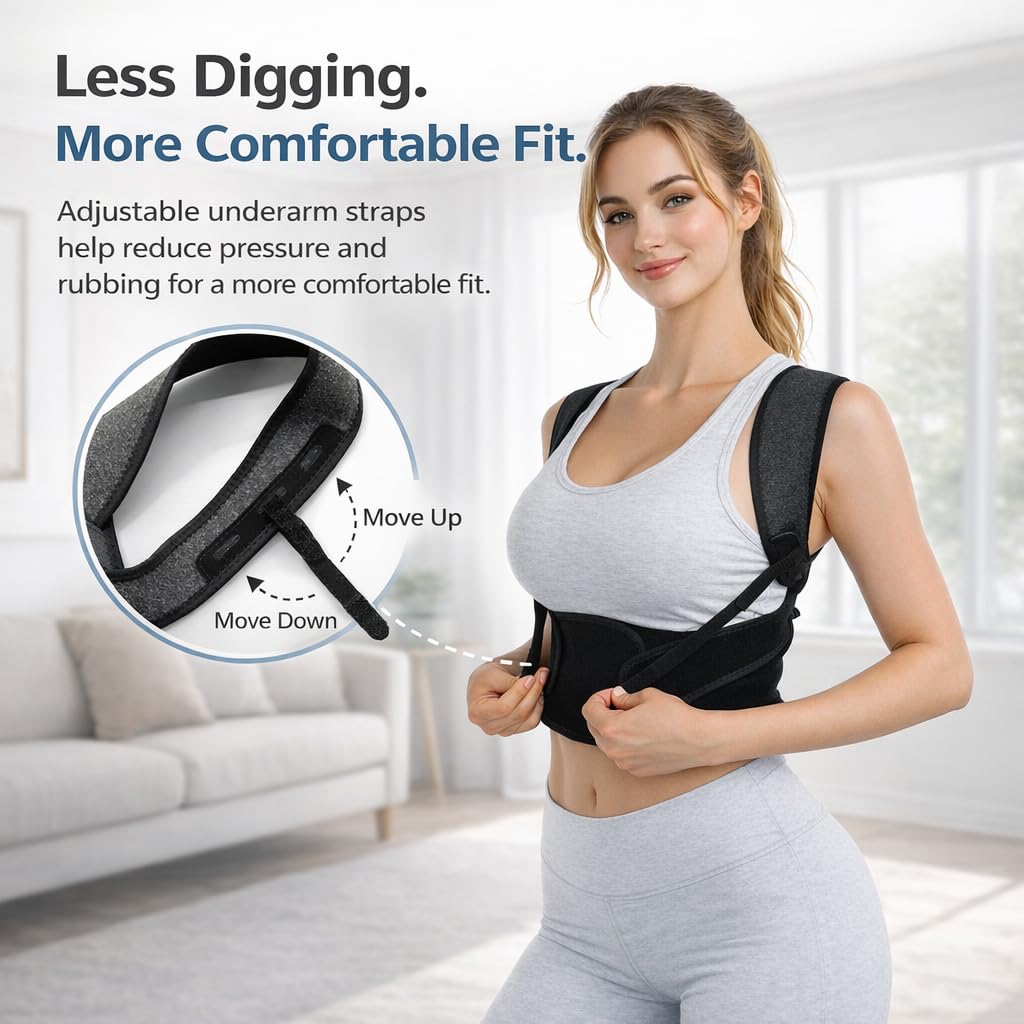 Adjustable Women’s Posture Corrector Upper-Back Brace for Shoulder and Slouching

