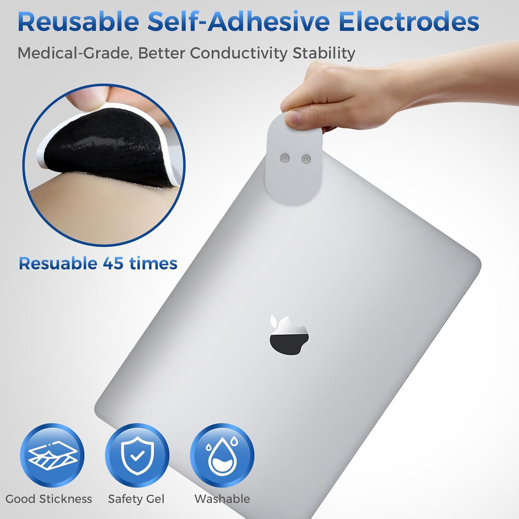 KingPavonini Wireless TENS EMS Unit Dual Channel Muscle Stimulator Rechargeable

