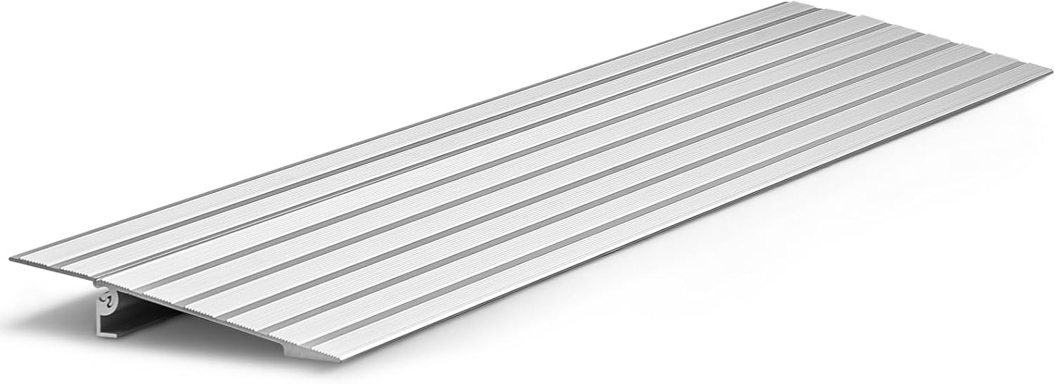 VEVOR Aluminum Door Threshold Ramp for Wheelchairs, Handicap Steps, 800 lb Load

