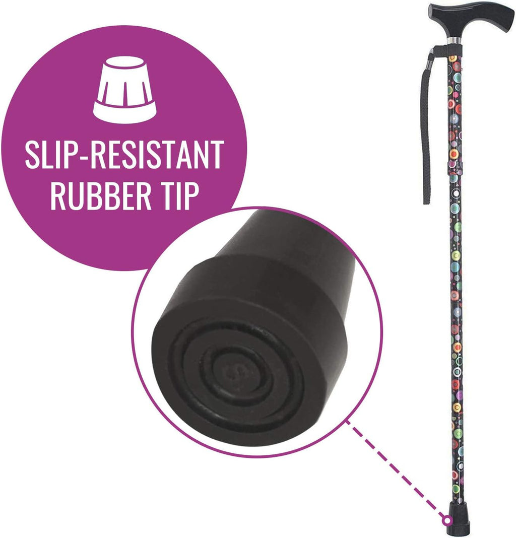 Switch Sticks Folding Walking Cane with Adjustable Height, Compact, Lightweight

