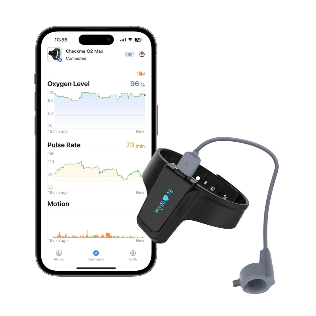 Wearpulse Wrist Pulse Oximeter, Wearable Oxygen Monitor with Bluetooth, 72-Hour Battery

