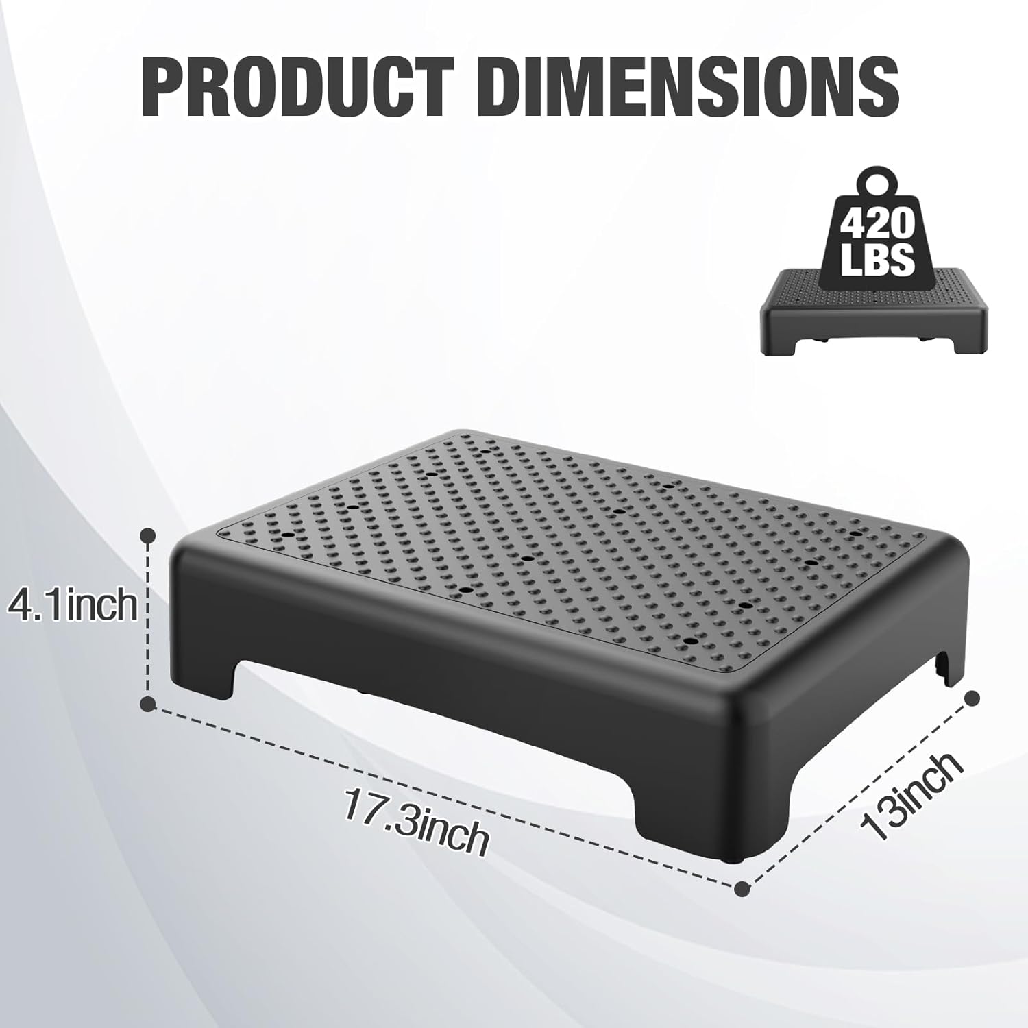 HBTower Mobility Step Stool for Adults and Seniors, Non-Slip Platform Riser

