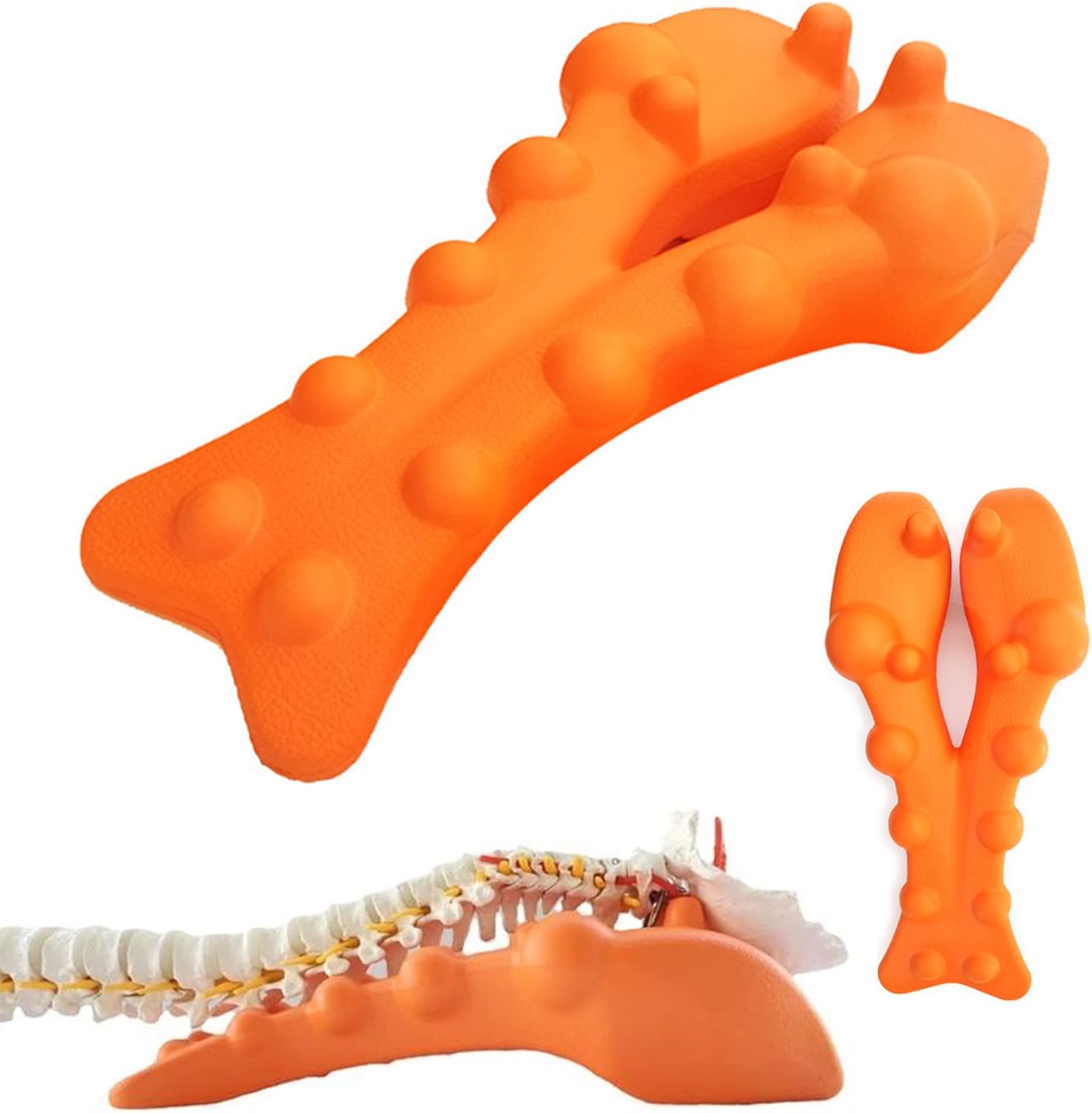 Cervical Traction Pillow Neck Stretcher with Upper Back Massage for TMJ & Neck Pain

