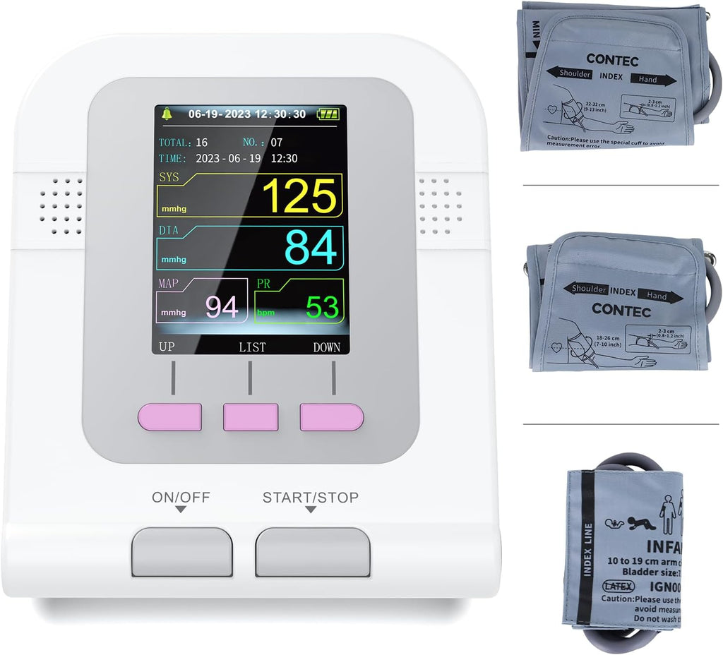 CONTEC Fully Automatic Upper Arm Blood Pressure Monitor, Electronic Sphygmomanometer

