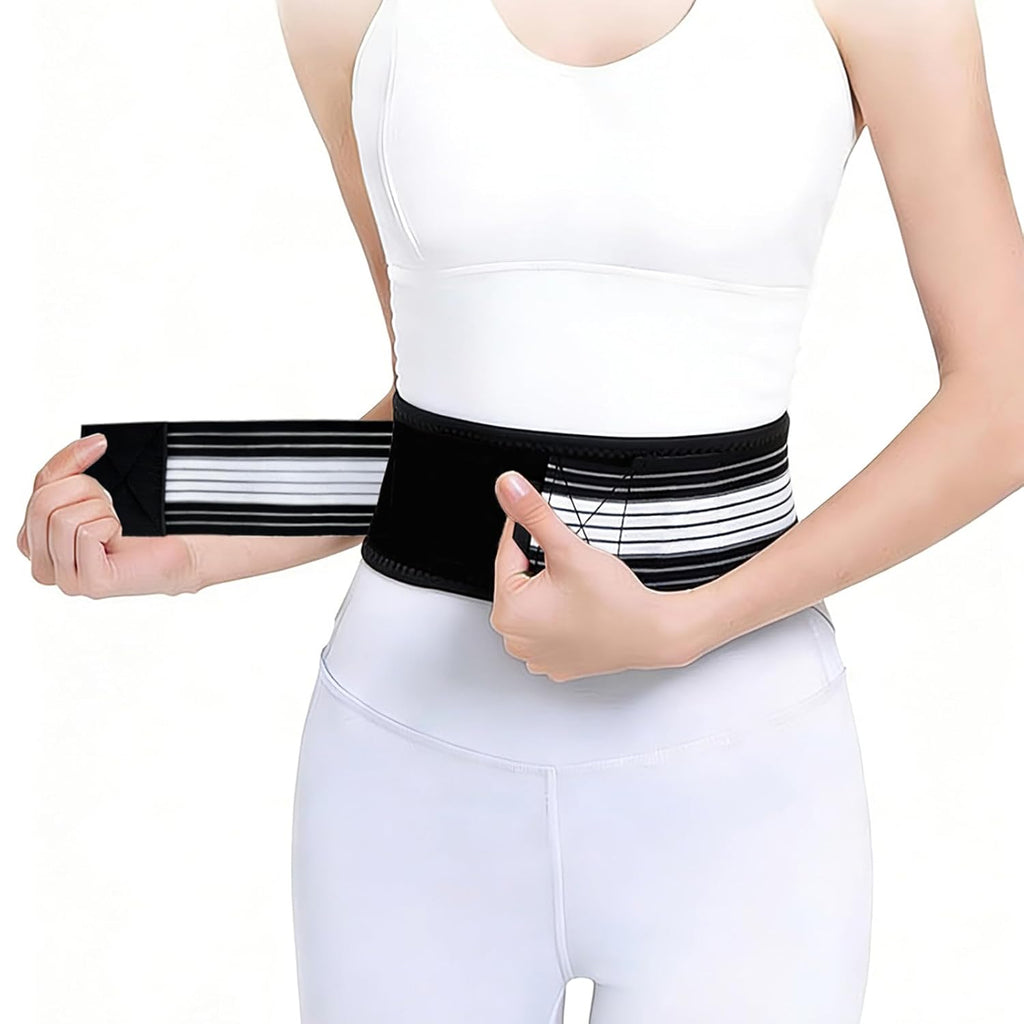 Lightweight Lower Back Brace Lumbar Support Belt Slim Adjustable Compression

