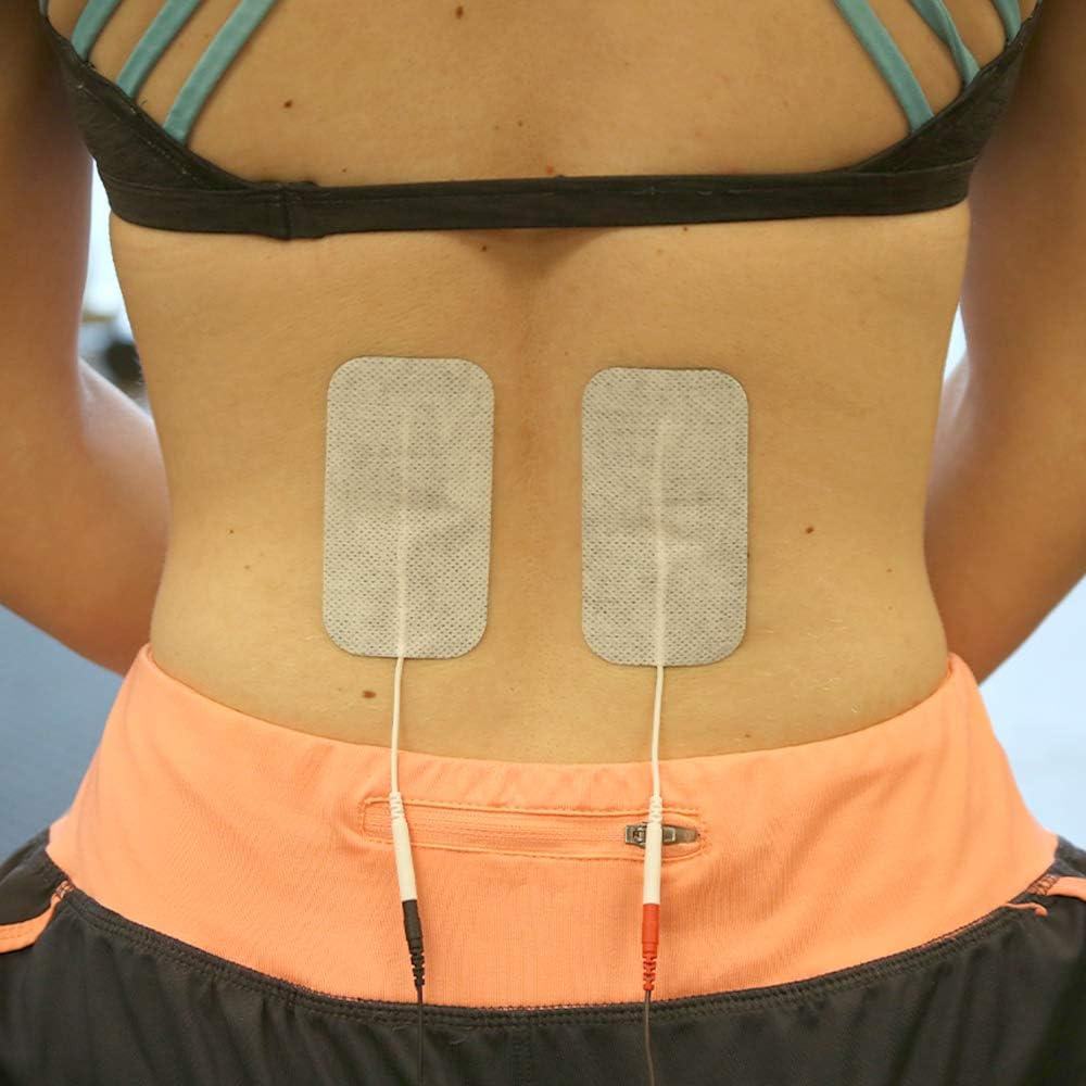 reserv TENS EMS Self-Adhesive Electrode Pads, Fabric-Backed, Rectangle, Latex-Free

