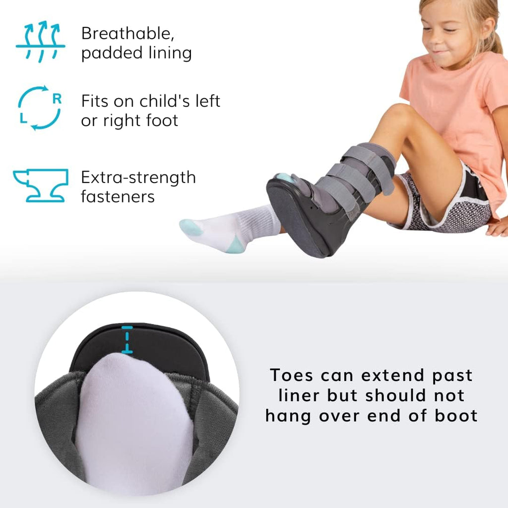 BraceAbility Pediatric Walking Boot CAM Walker Orthopedic Support Shoe for Kids

