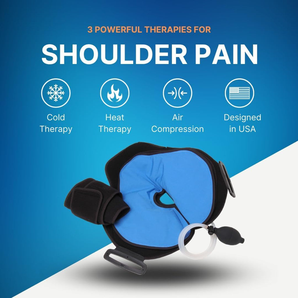 NatraCure Hot/Cold Therapy Shoulder Ice Pack Wrap Brace for Pain Relief

