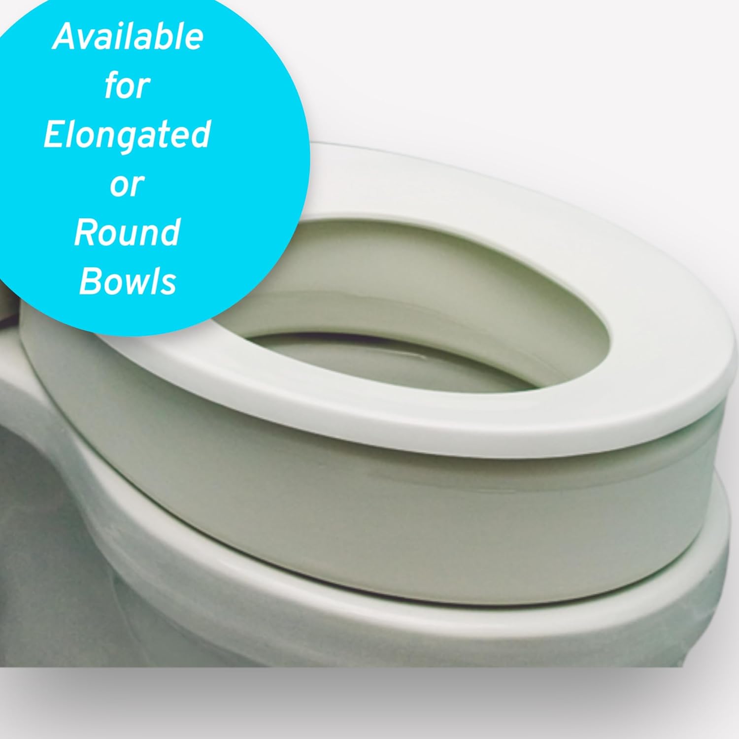 Essential Medical Supply Toilet Seat Riser, Elevated Height 19 x 14 x 3.5 in, 300 lb


