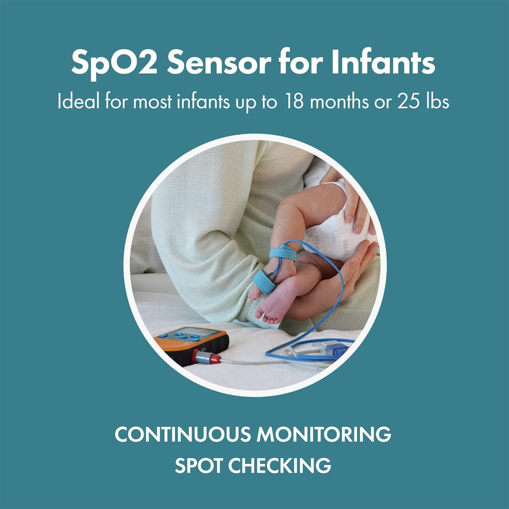 CMI Health Infant SpO2 Sensor for Handheld Pulse Oximeters, Latex-Free Foot Wrap

