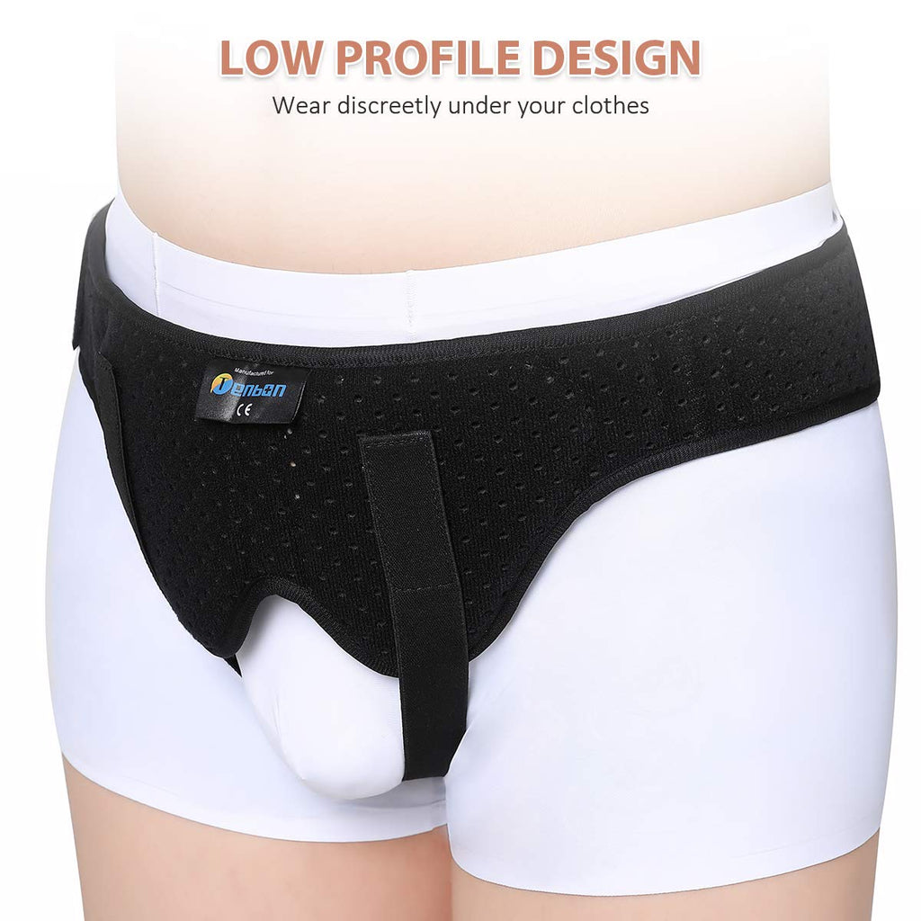 Tenbon Inguinal Hernia Belt for Men, Bilateral Groin Support Brace with Pads

