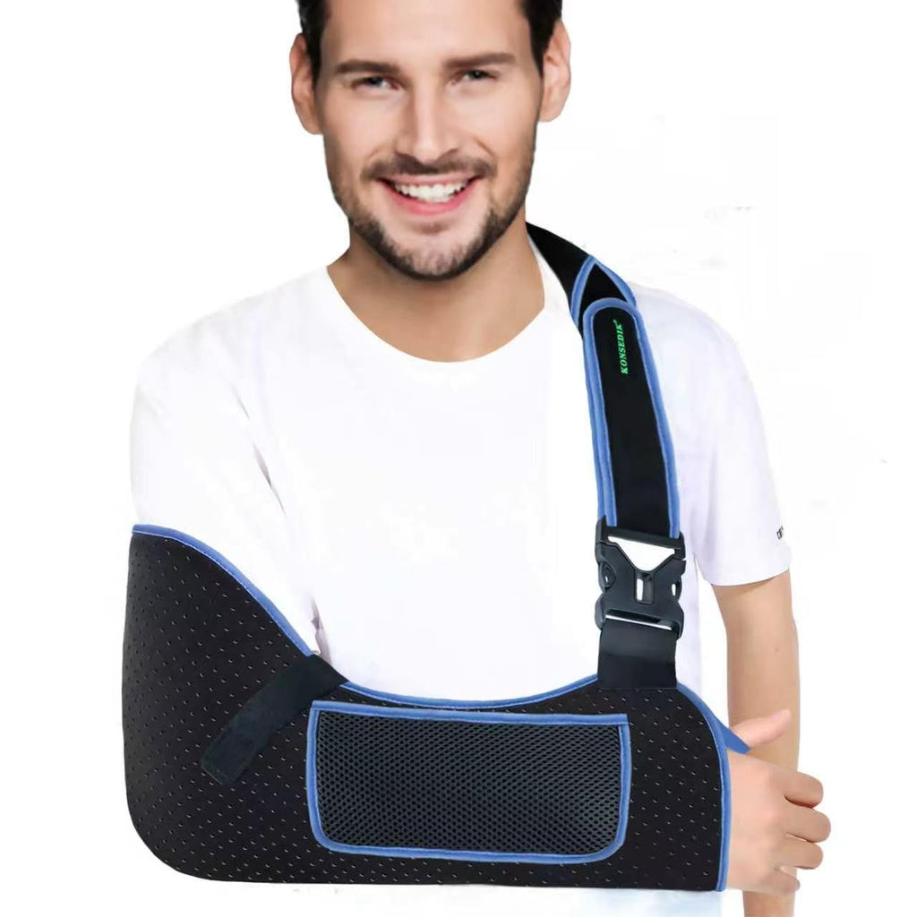 KONSEDIK Arm Shoulder Sling with Pocket Shoulder Pad for Rotator Cuff Injury Support

