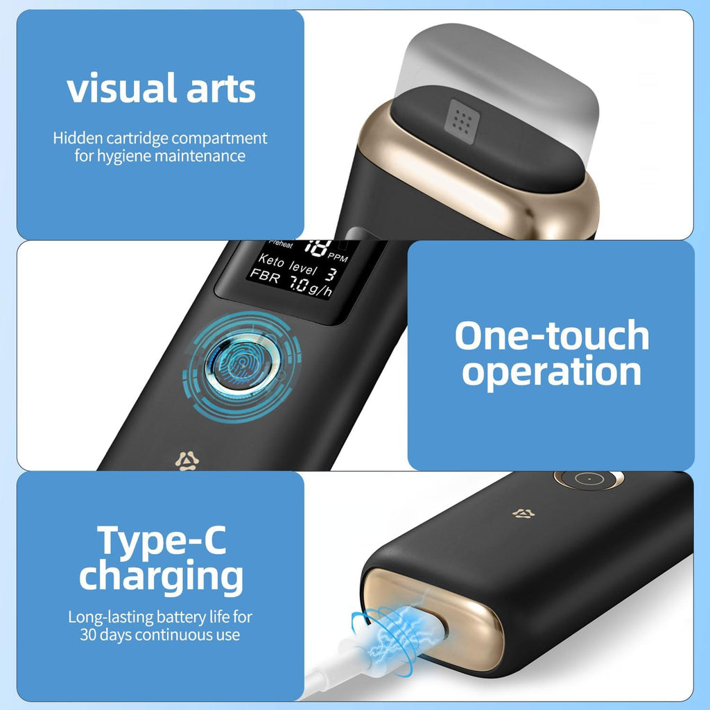 Ketone Breath Analyzer & Ketosis Meter, Portable Acetone Breath Tester

