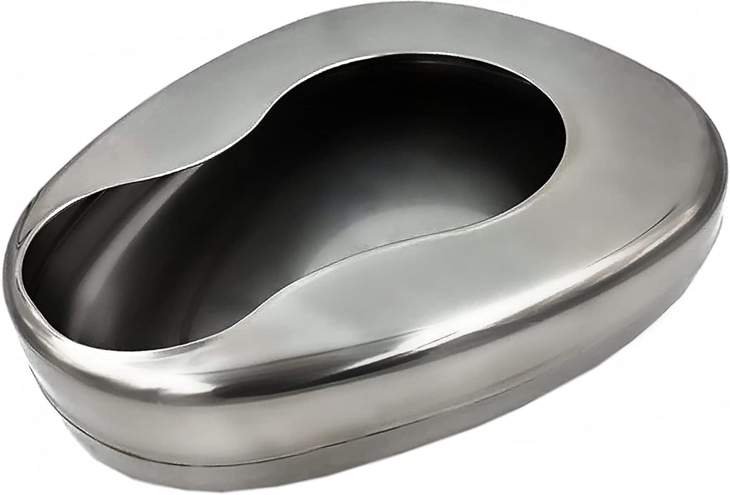 DEXSUR Autoclavable Stainless Steel Bedpan for Adults, Heavy Duty Medical Bed Pan

