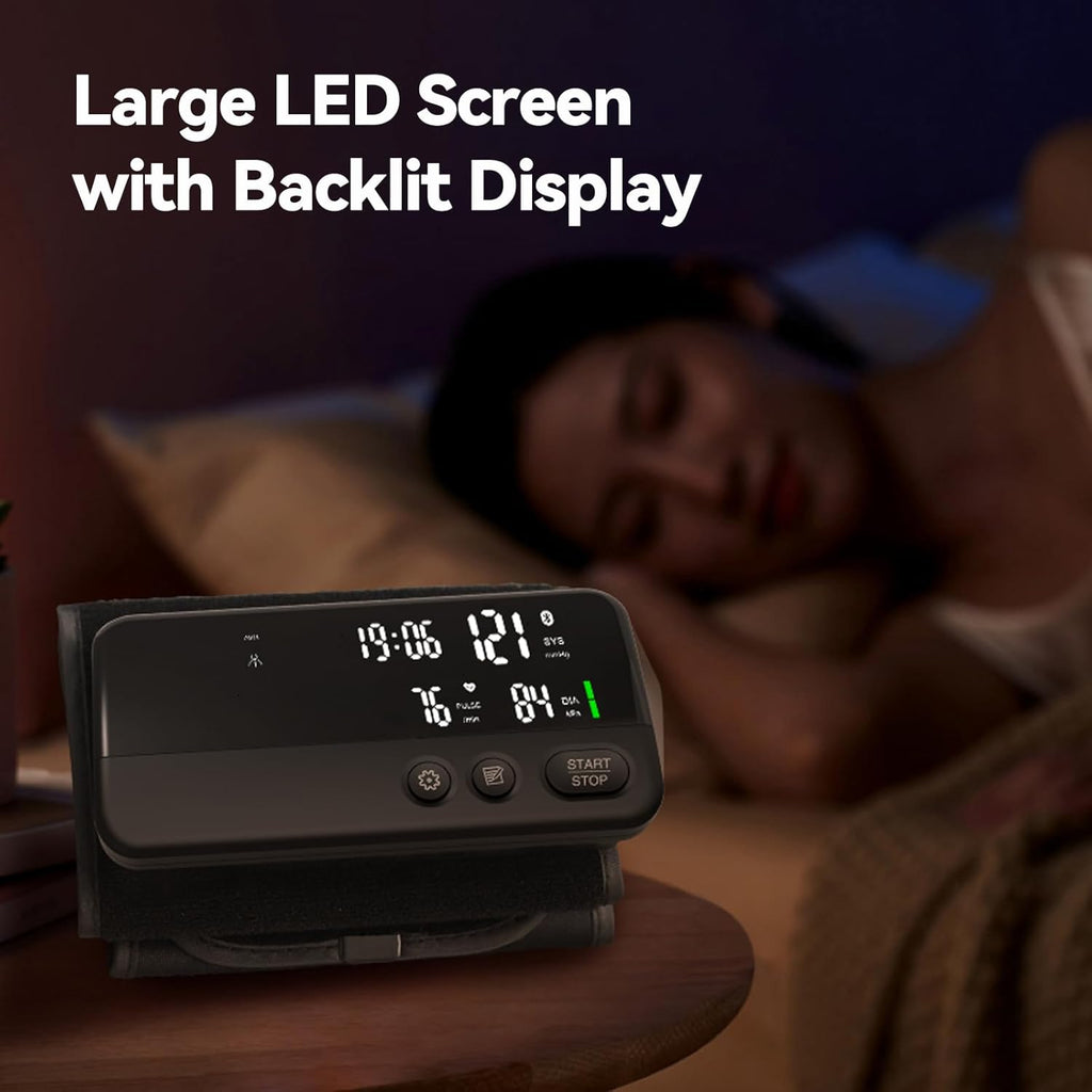 Upper Arm Bluetooth Blood Pressure Monitor, App-Enabled Digital BP Machine


