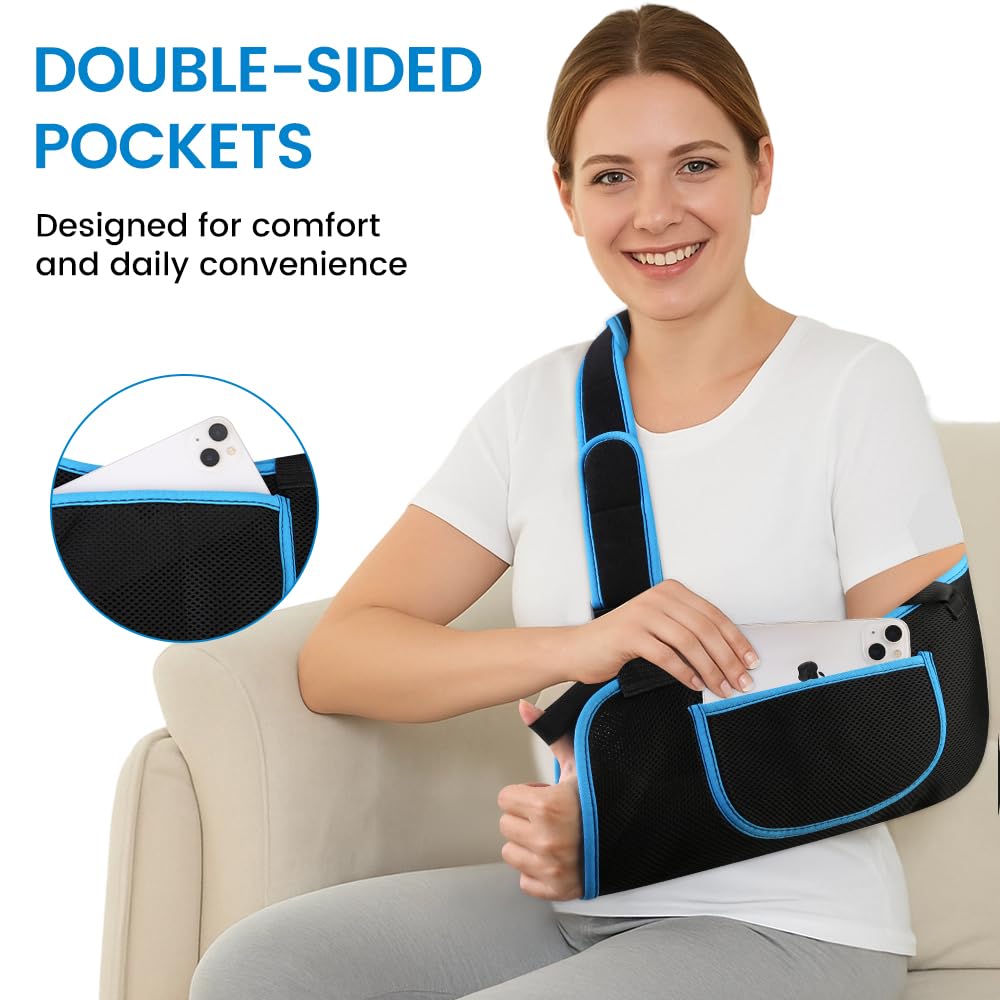 Adjustable Shoulder Arm Sling Immobilizer Rotator Cuff Support Brace for Elbow Wrist

