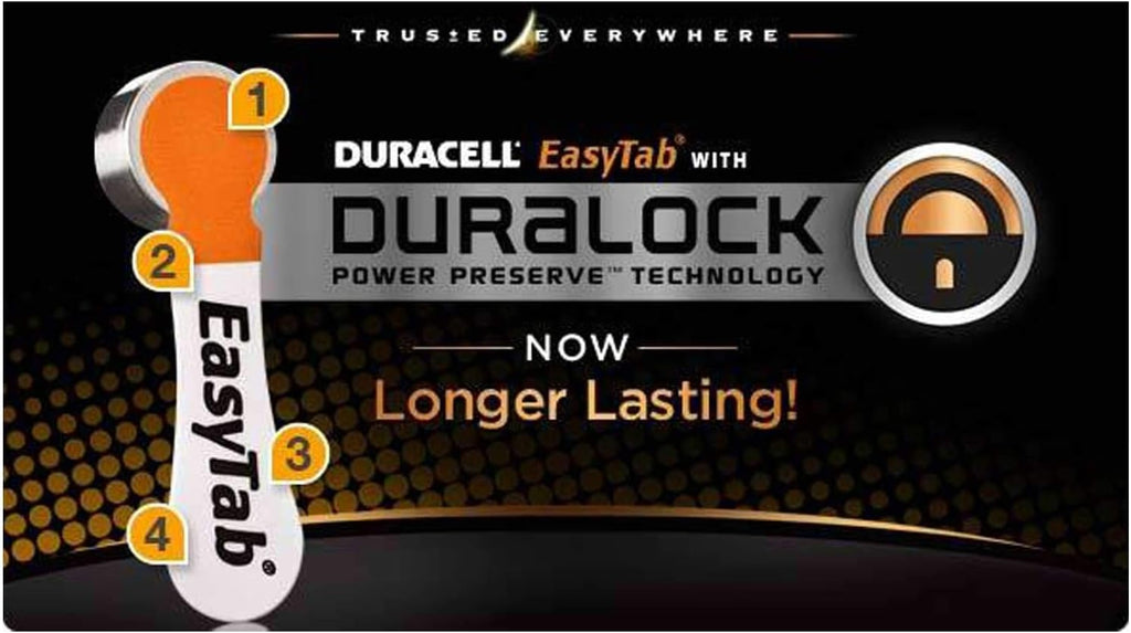 Duracell Size 10 Zinc Air Hearing Aid Batteries, Mercury Free

