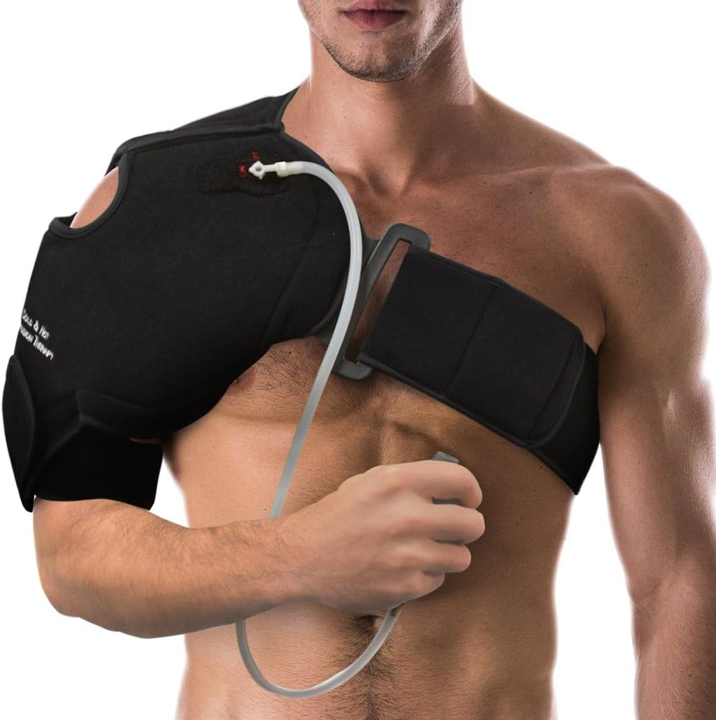 NatraCure Hot/Cold Therapy Shoulder Ice Pack Wrap Brace for Pain Relief

