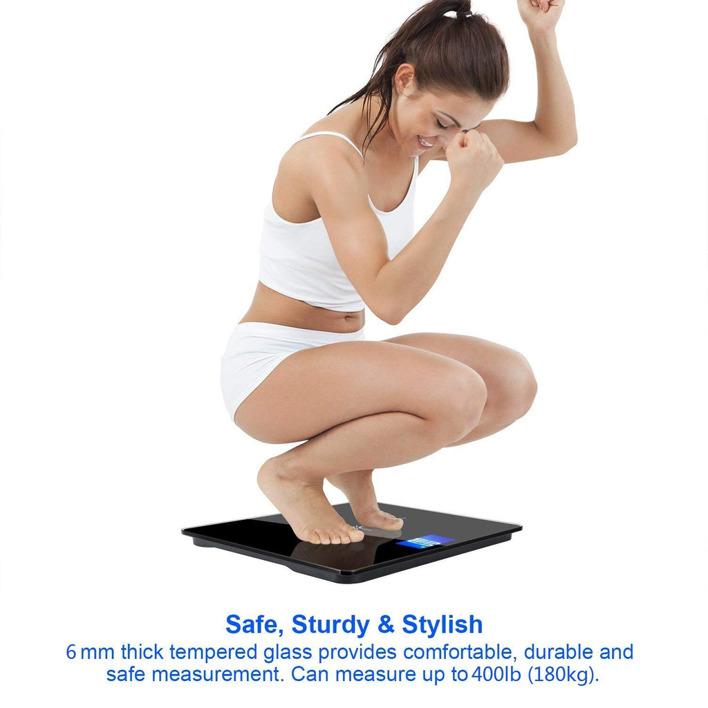NUTRI FIT Extra-Wide Digital Body Weight Bathroom Scale, Step-On LCD, 400 lb


