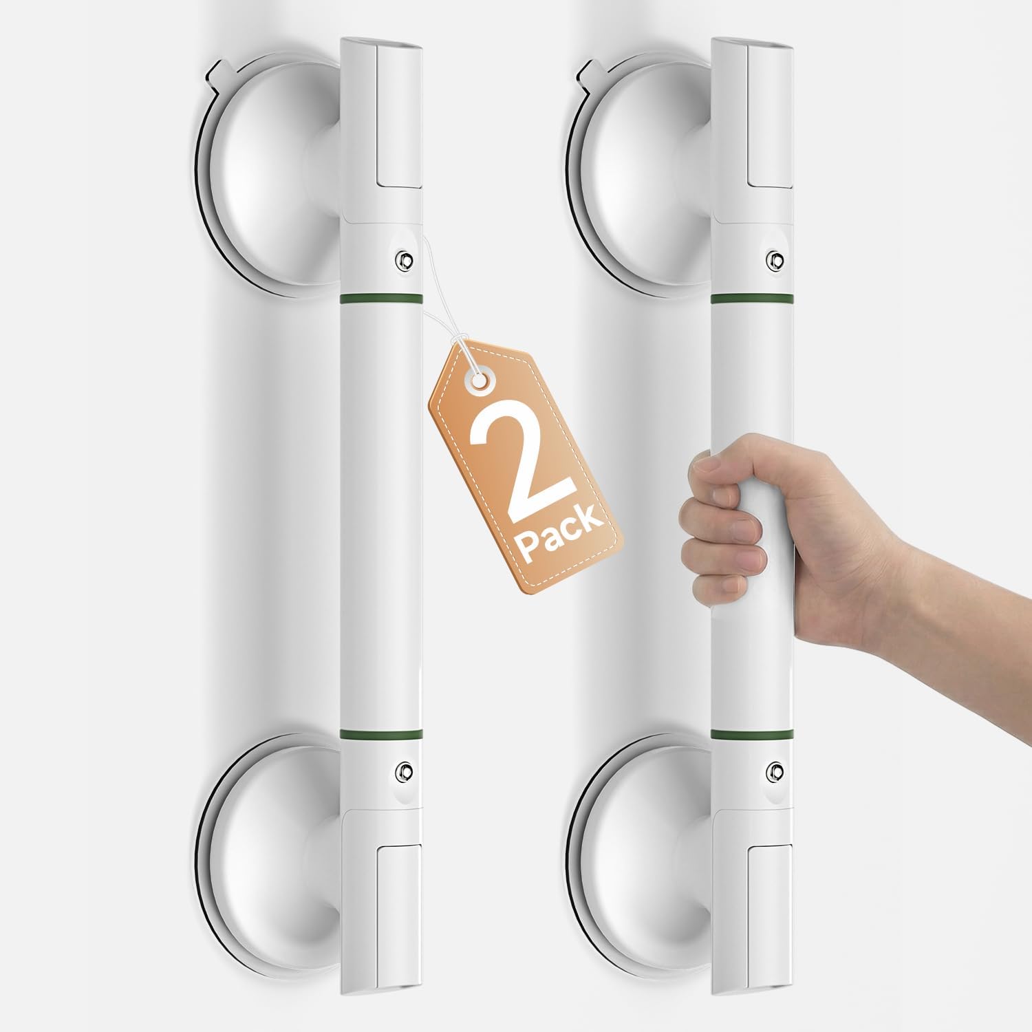 DOZAWA Suction Grab Bars for Shower, No-Drill Bathroom Safety Handles

