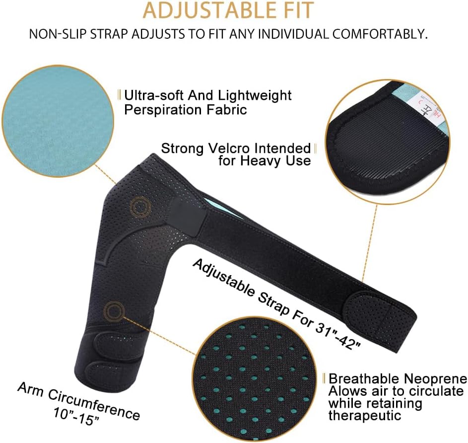 HUEGLO Shoulder Brace Stabilizer for Rotator Cuff Support, AC Joint Pain Relief

