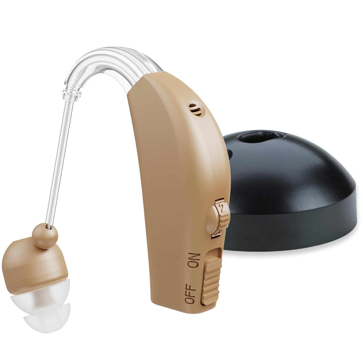 MEDca Rechargeable Behind-Ear Hearing Amplifier with Rapid Charger and Noise Reduction

