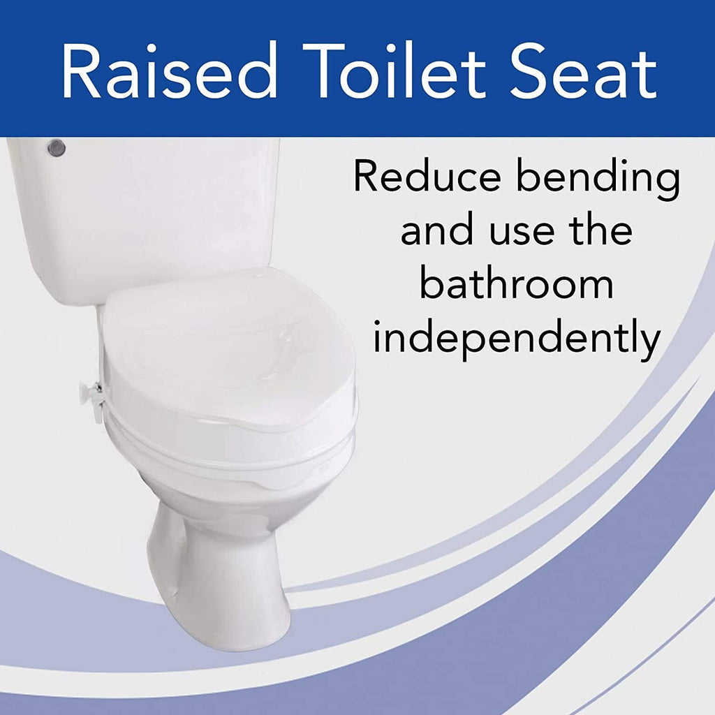 Homecraft Savanah Raised Toilet Seat, Elevated Seat Riser for Most Toilets

