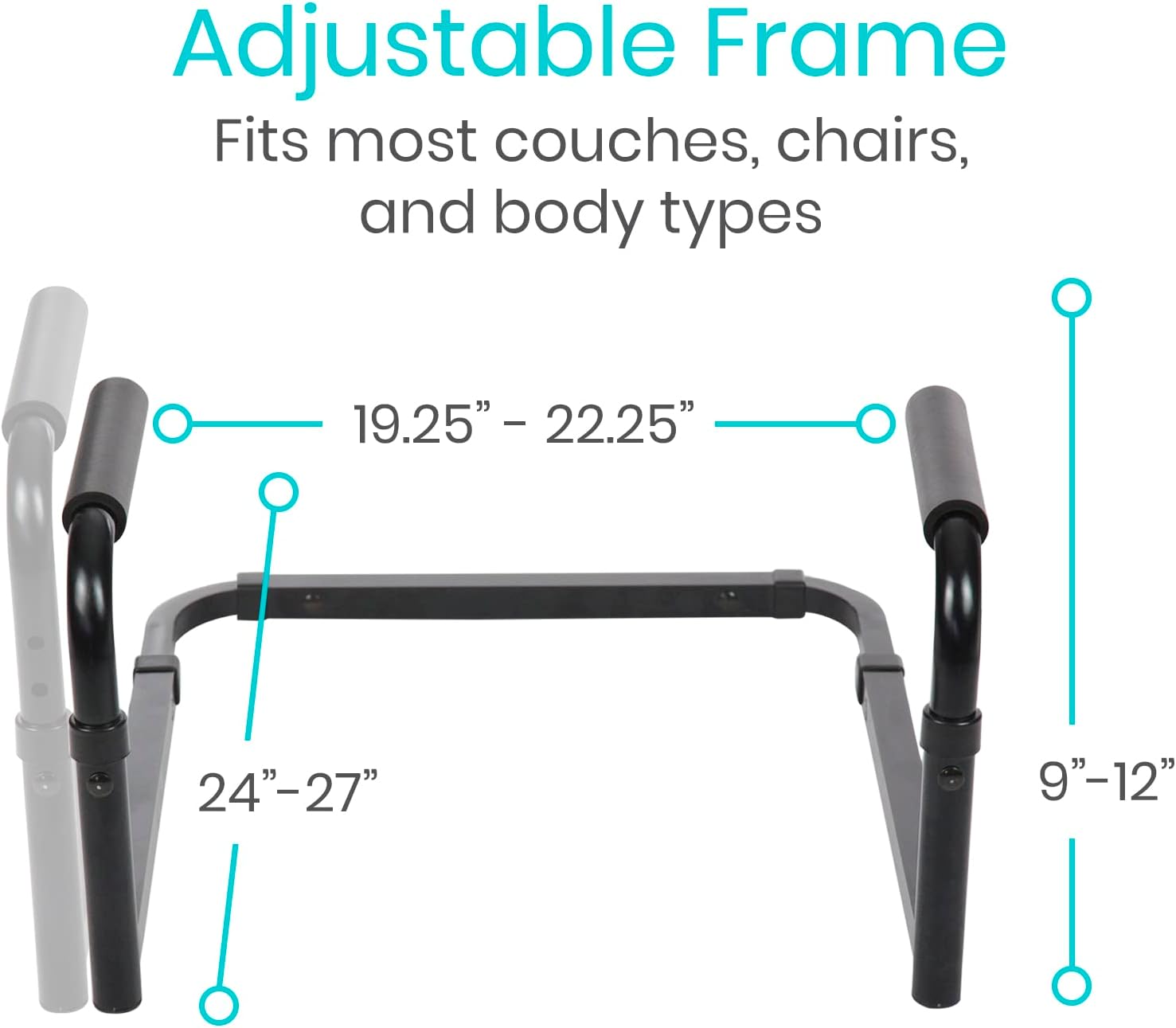 Vive Stand Assist Mobility Standing Aid Rail for Couch and Chair, Grab Handles

