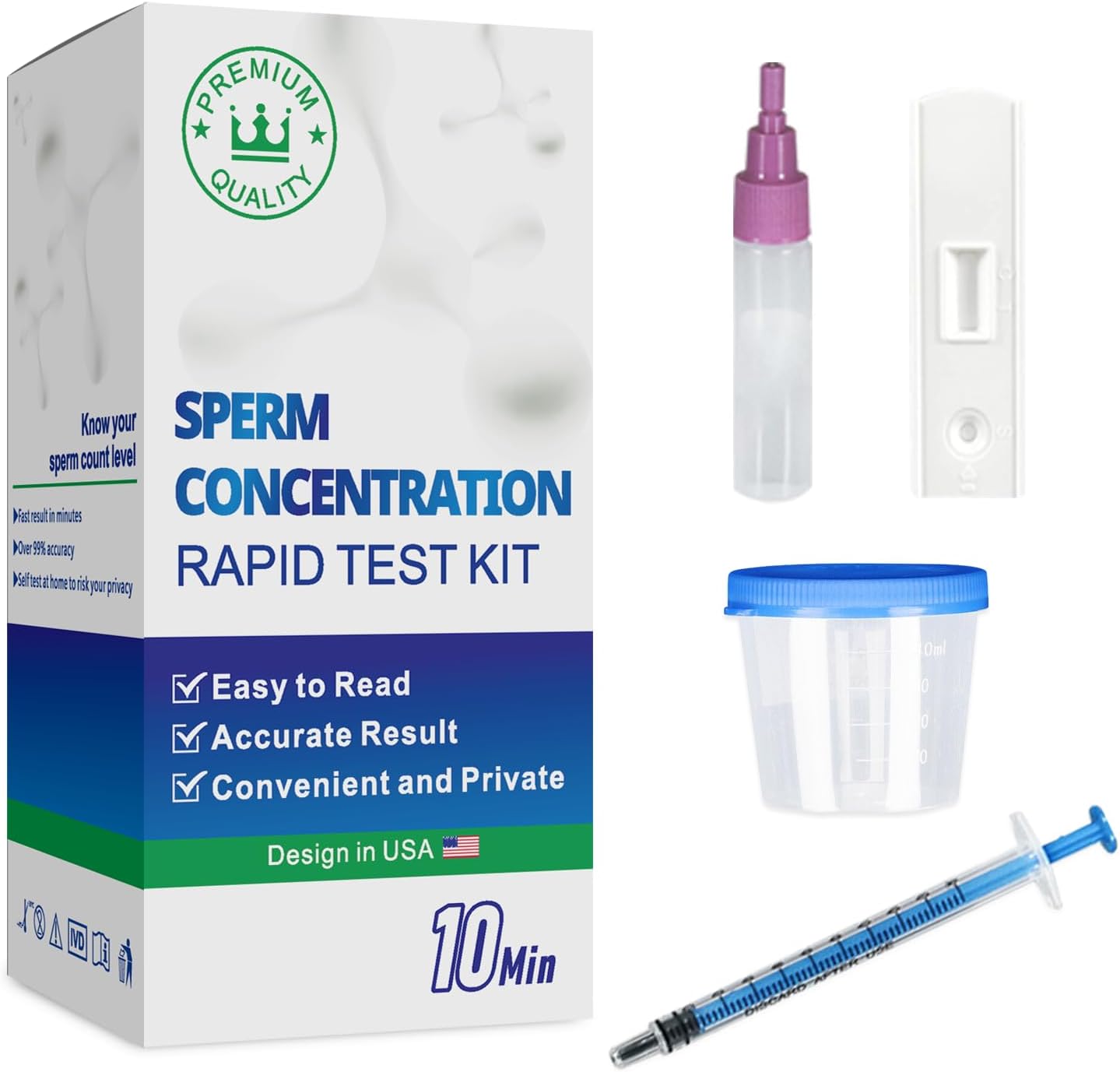 NorLow Male Fertility Home Test Kit, Semen Sperm Count Test System

