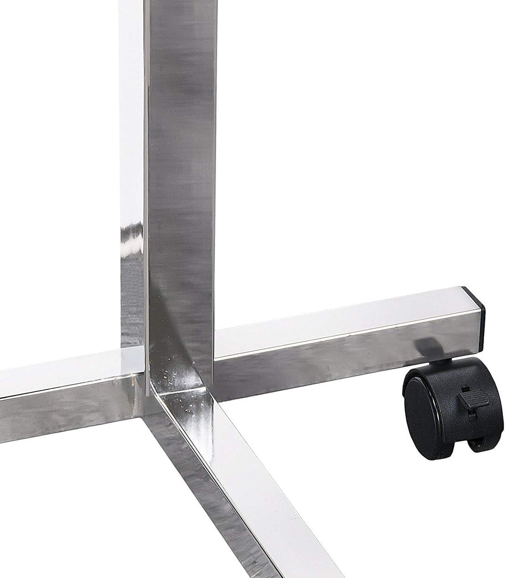Vaunn Medical Pneumatic Adjustable Tilt Overbed Bedside Table with Wheels

