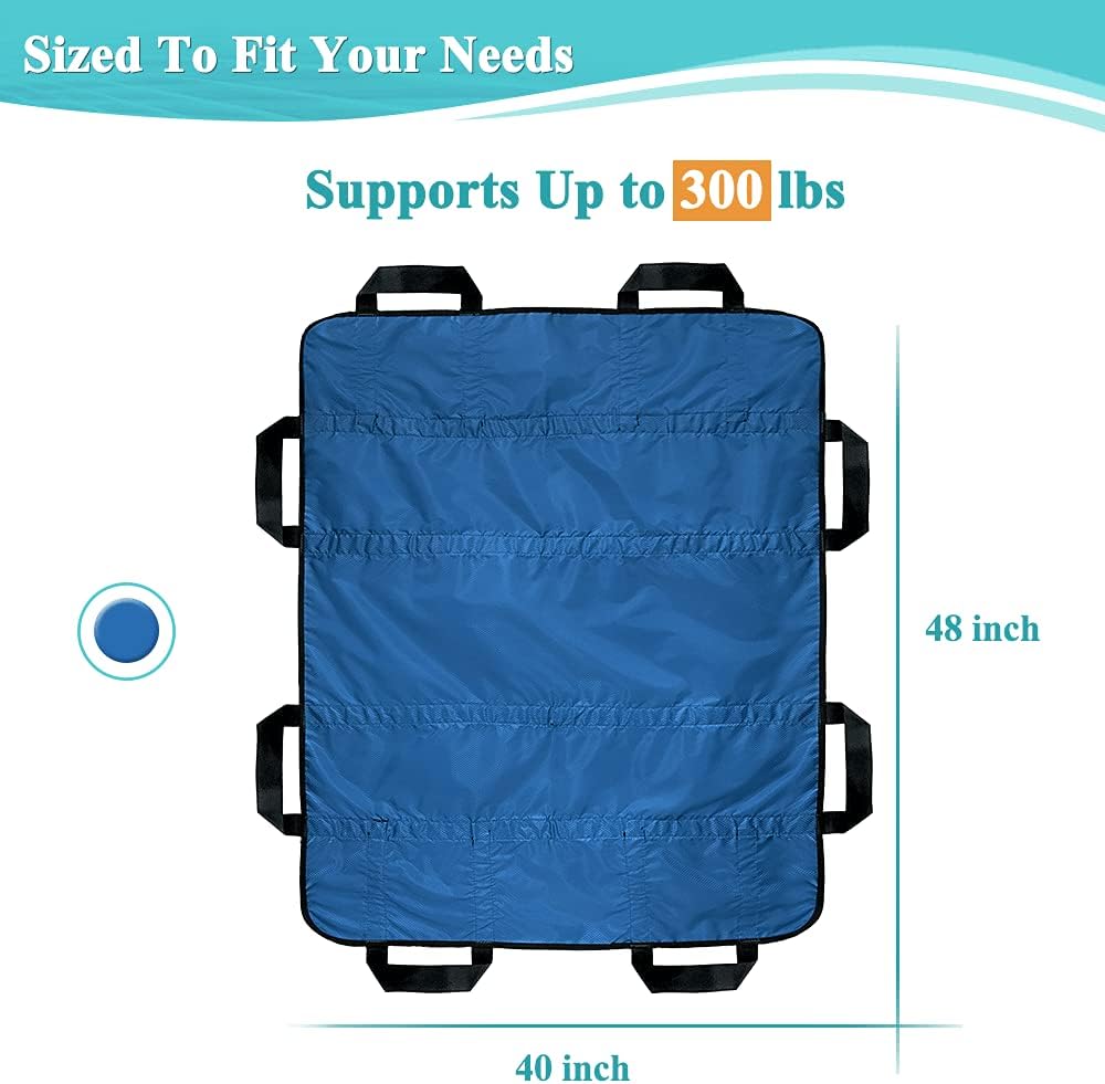 NEPPT Positioning Bed Pad with Handles, Waterproof Reusable Bed Transfer Sheet

