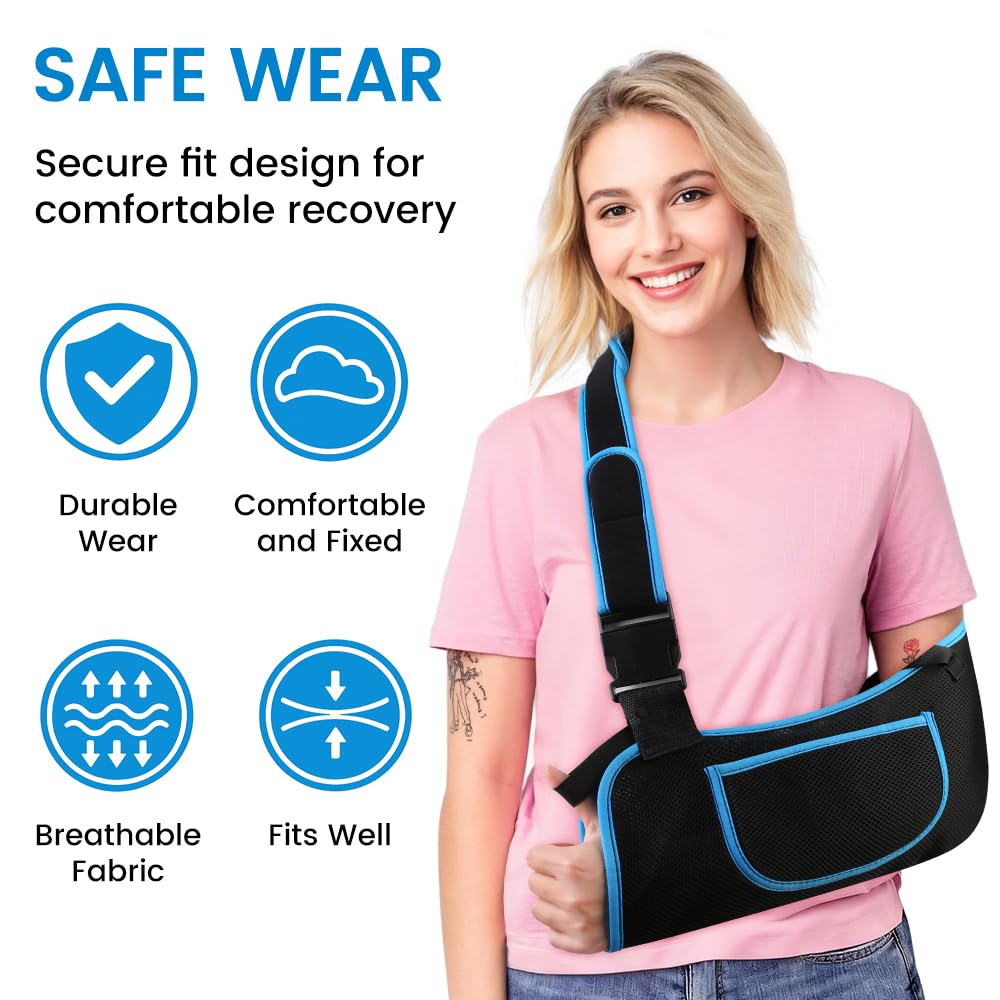 Adjustable Shoulder Arm Sling Immobilizer Rotator Cuff Support Brace for Elbow Wrist

