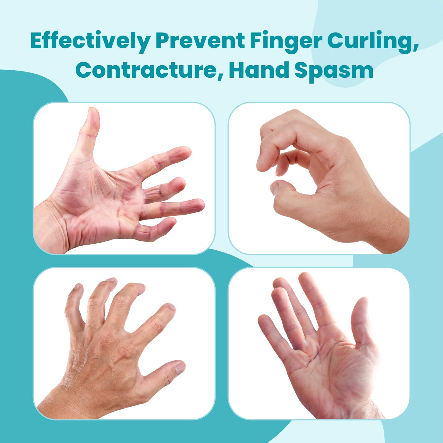 DrFinger Finger Hand Brace Splint for Straightening, Night Support, 5-Finger

